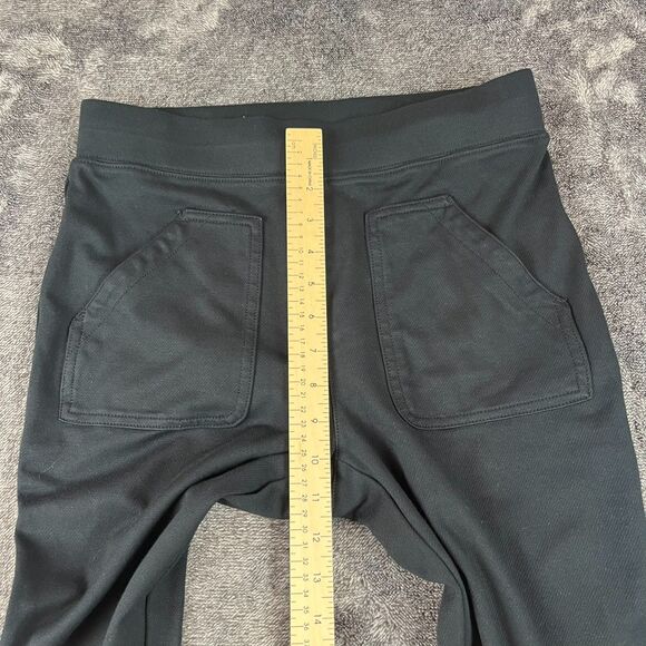 Maeve Anthropologie Ponte Knit Flare Split Ankle Pants Pull On Black Women's S - Picture 10 of 13